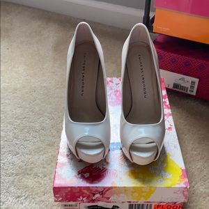 White Peep Toe Pumps